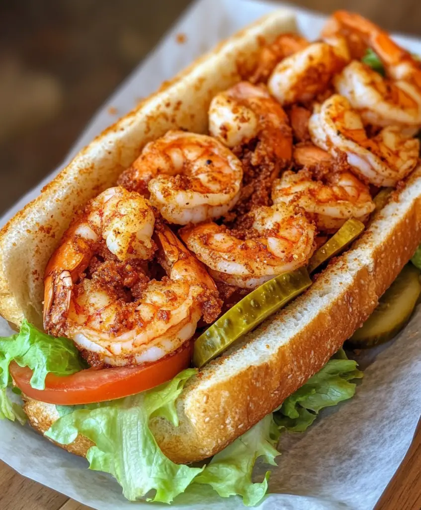 Cajun Garnelen Po' Boy mit Remouladensauce