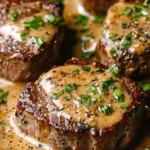 Steak Diane mit cremiger Cognac-Sauce einfach zubereiten.