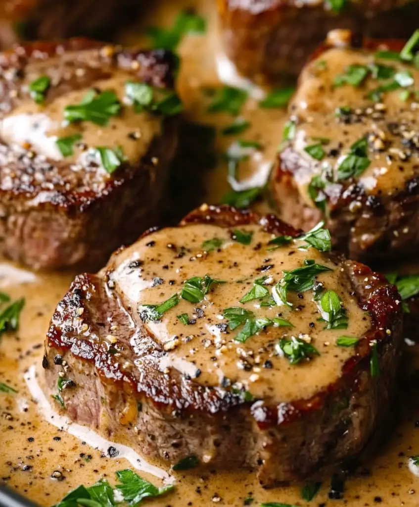 Steak Diane mit cremiger Cognac-Sauce einfach zubereiten.