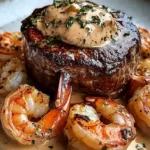 Genießen Sie ein dekadentes Filet Mignon mit Garnelen und Hummer.