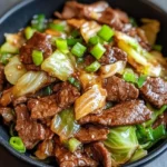 Herzhafter Rindfleisch-Kohl-Wok für jeden Tag
