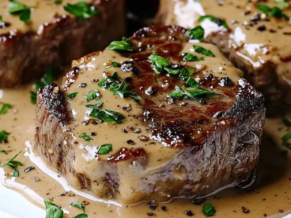 Steak Diane mit cremiger Cognac-Sauce