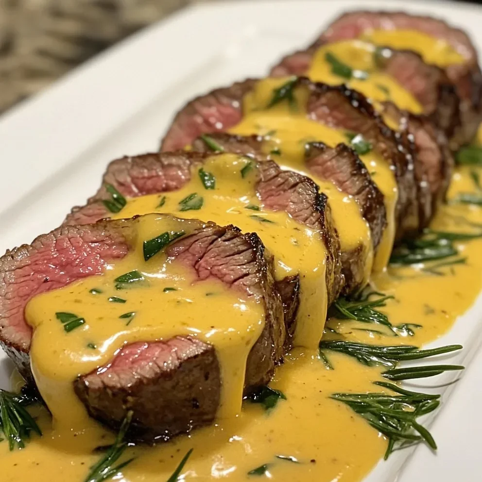 Lendenstück mit einfacher Béarnaise-Sauce 