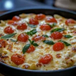 Cremiger Nudelauflauf mit Tomaten und Mozzarella