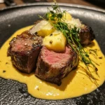 Filet Mignon mit cremiger Senfsauce und Parmesan