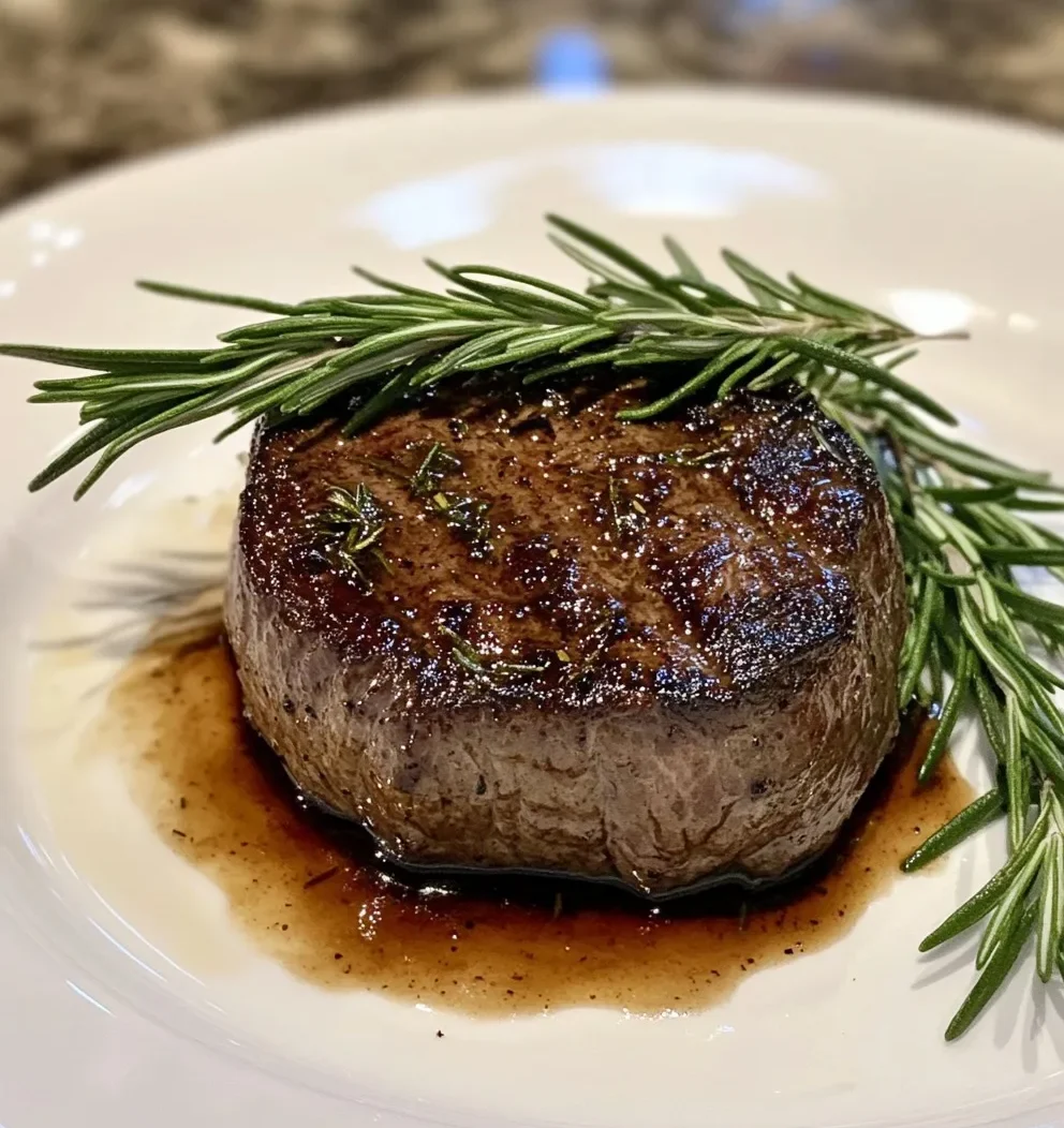 Perfekte Zubereitung von Filet Mignon mit Rosmarin und Knoblauch