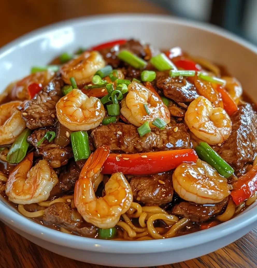 Steak & Shrimp Nudeln: Entdecken Sie ein köstliches Rezept!