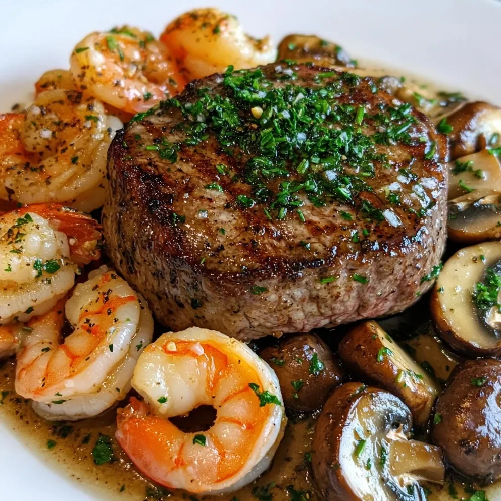 Knoblauchpilz Surf and Turf Filet