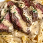 Steak Fettuccine in cremiger Sauce