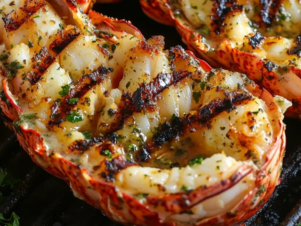 Gegrillte Hummerschwänze mit Kräuterbutter