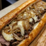 Genuss pur: Steak, Käse & karamellisierte Zwiebeln!