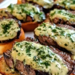Gegrillte Rinderfilet-Crostini mit Béarnaise-Sauce genießen