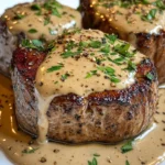 Filet Mignon mit Cremiger Senfsoße und Parmesan – Ein perfektes Steak-Rezept.