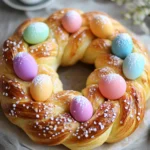 Hefekranz (Deutscher Oster-Hefekranz mit bunten Eiern)