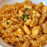 Cremige Pasta mit würzigem Hähnchen: Ein Genuss!