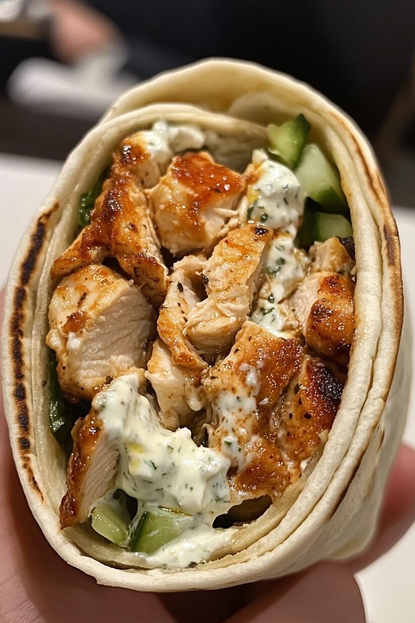 Mediterranes Hähnchen-Gyros mit Feta-Tzatziki: Ein Genuss!