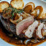 Rinderbraten mit französischer Zwiebelsauce