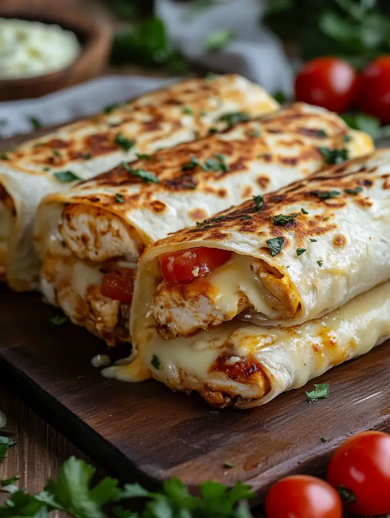 Hähnchen-Wraps mit Käse und Knoblauch Rezept: So gelingt's!