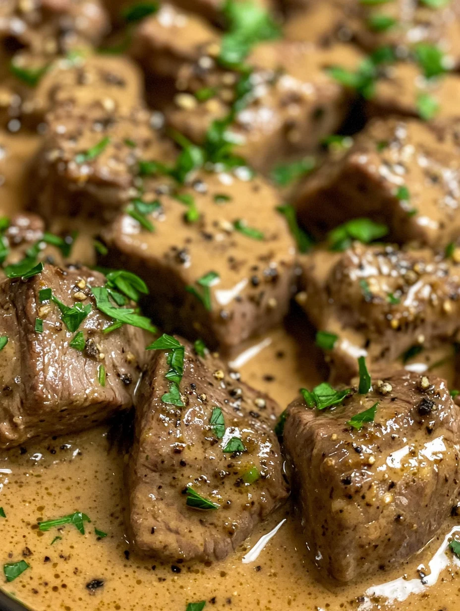 Zartes Rinderfilet in cremiger Pfeffersauce
