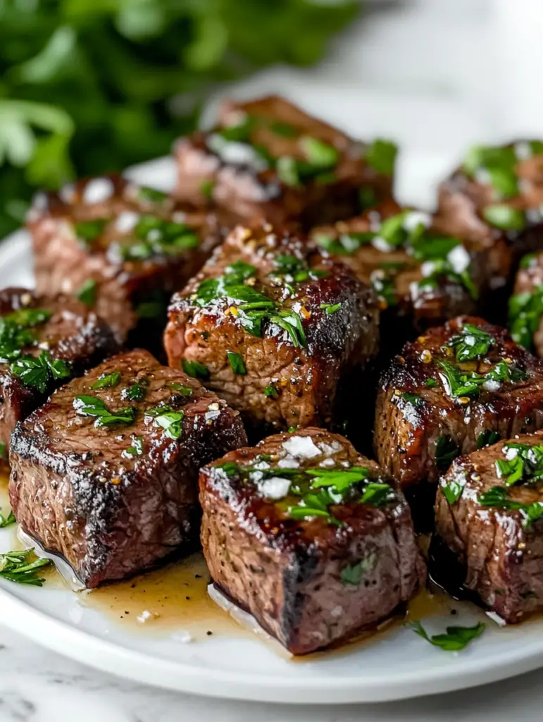 Saftige Steakbissen mit Knoblauchbutter Rezept: Ein Genuss!