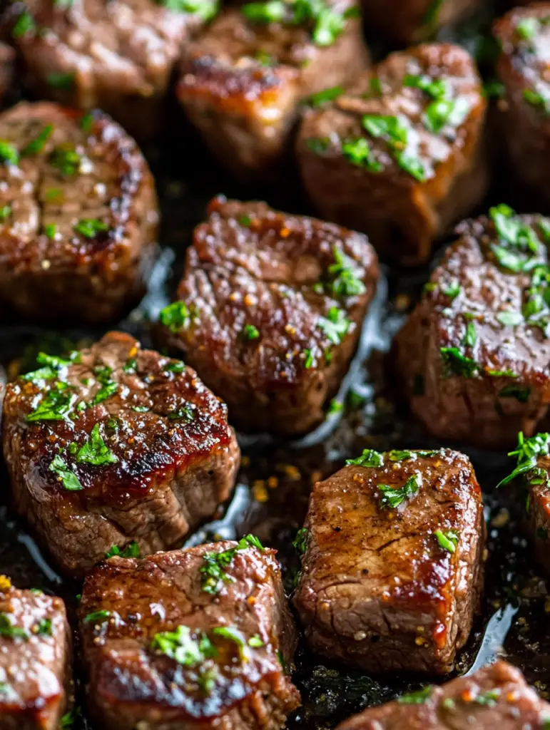 Saftige Steakbissen mit Knoblauchbutter Rezept: Ein Genuss!