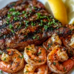 Blackened Steak und Garnelen Scampi