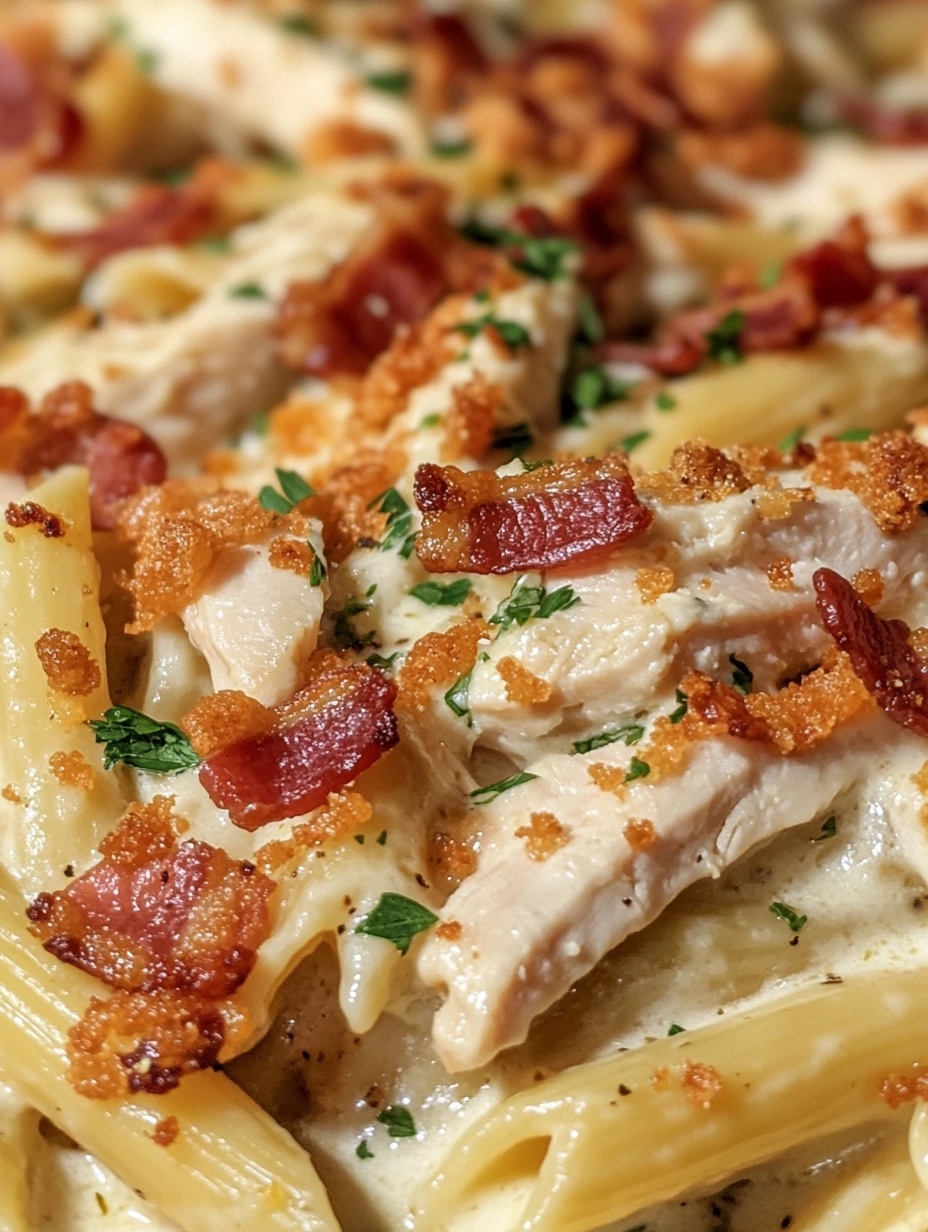 Cremige Hähnchen-Bacon-Ranch-Pasta Rezept: Ein Genuss!