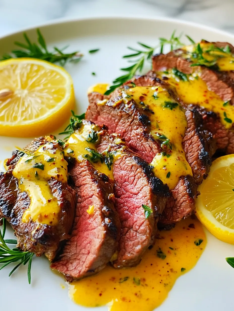 Harissa-marinierter Rinderfilet mit eingelegter Zitronensauce