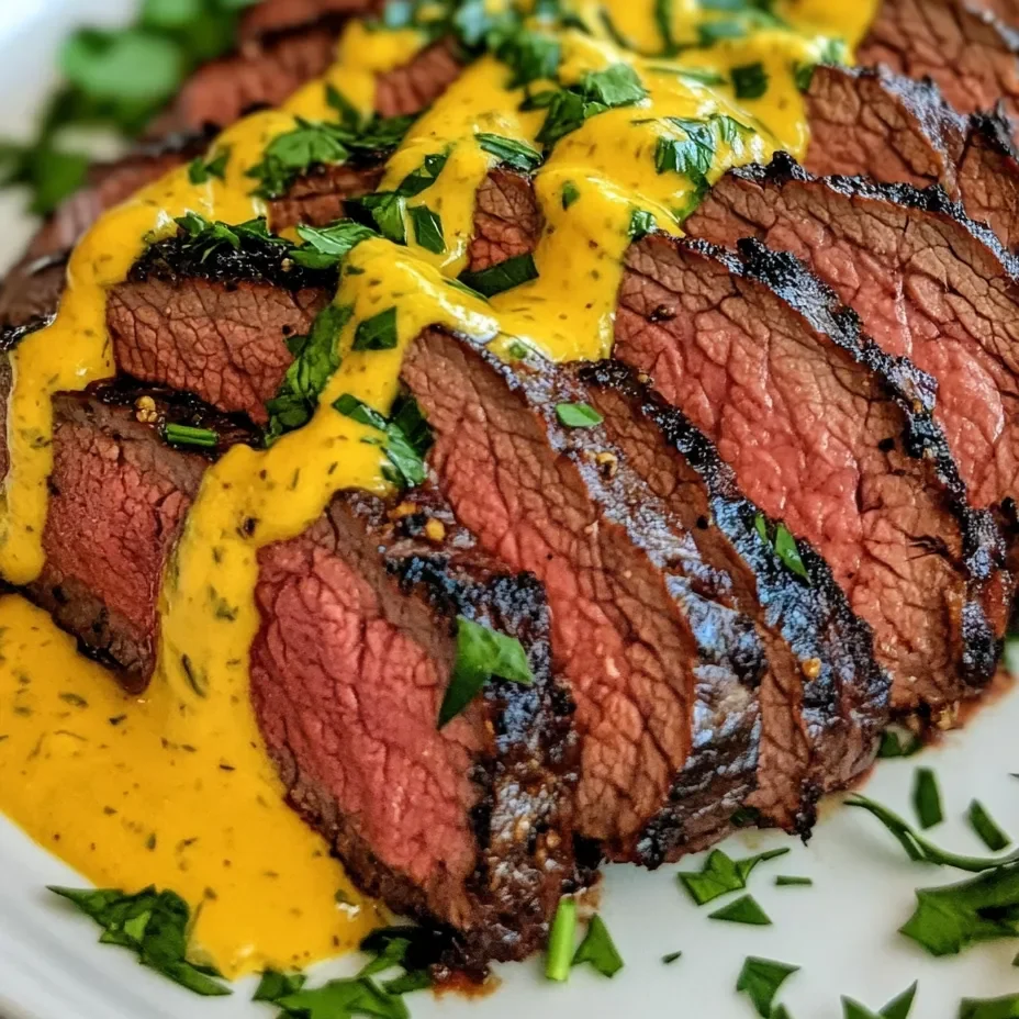 Harissa-marinierter Rinderfilet mit eingelegter Zitronensauce