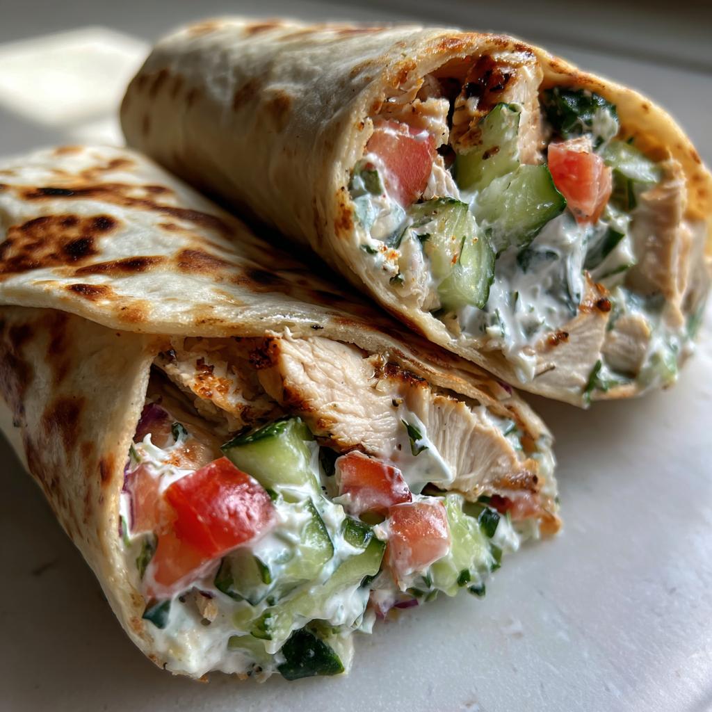 Griechischer Hähnchensalat mit Tzatziki Dressing - detail 1