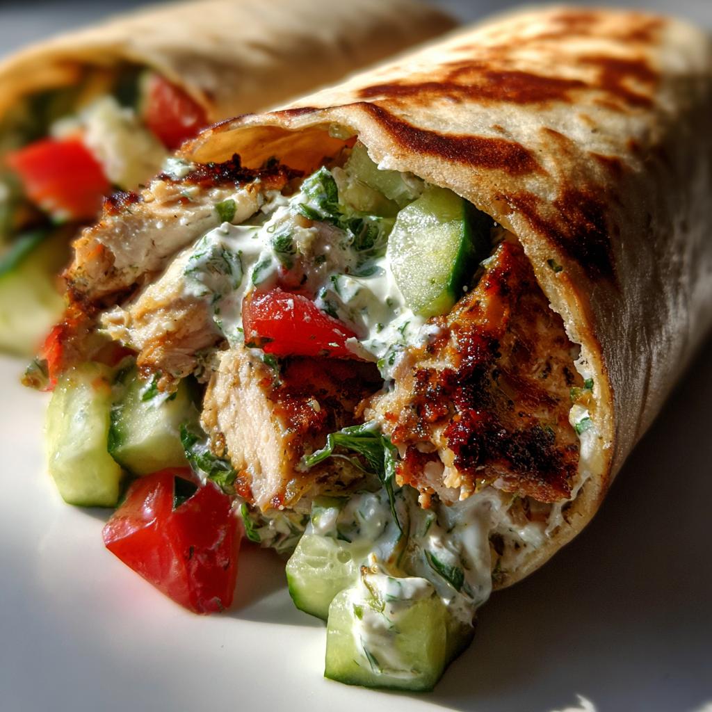 Griechischer Hähnchensalat mit Tzatziki Dressing