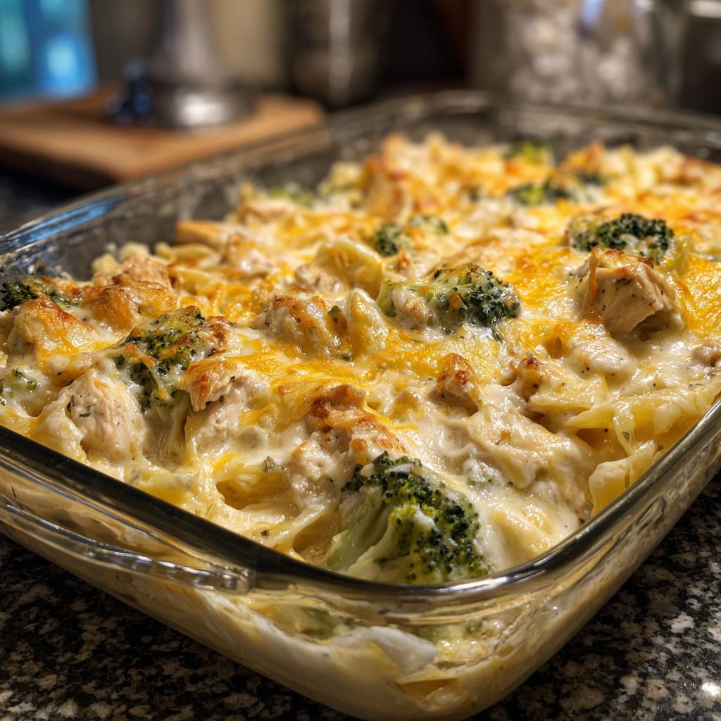Hähnchen-Alfredo-Auflauf