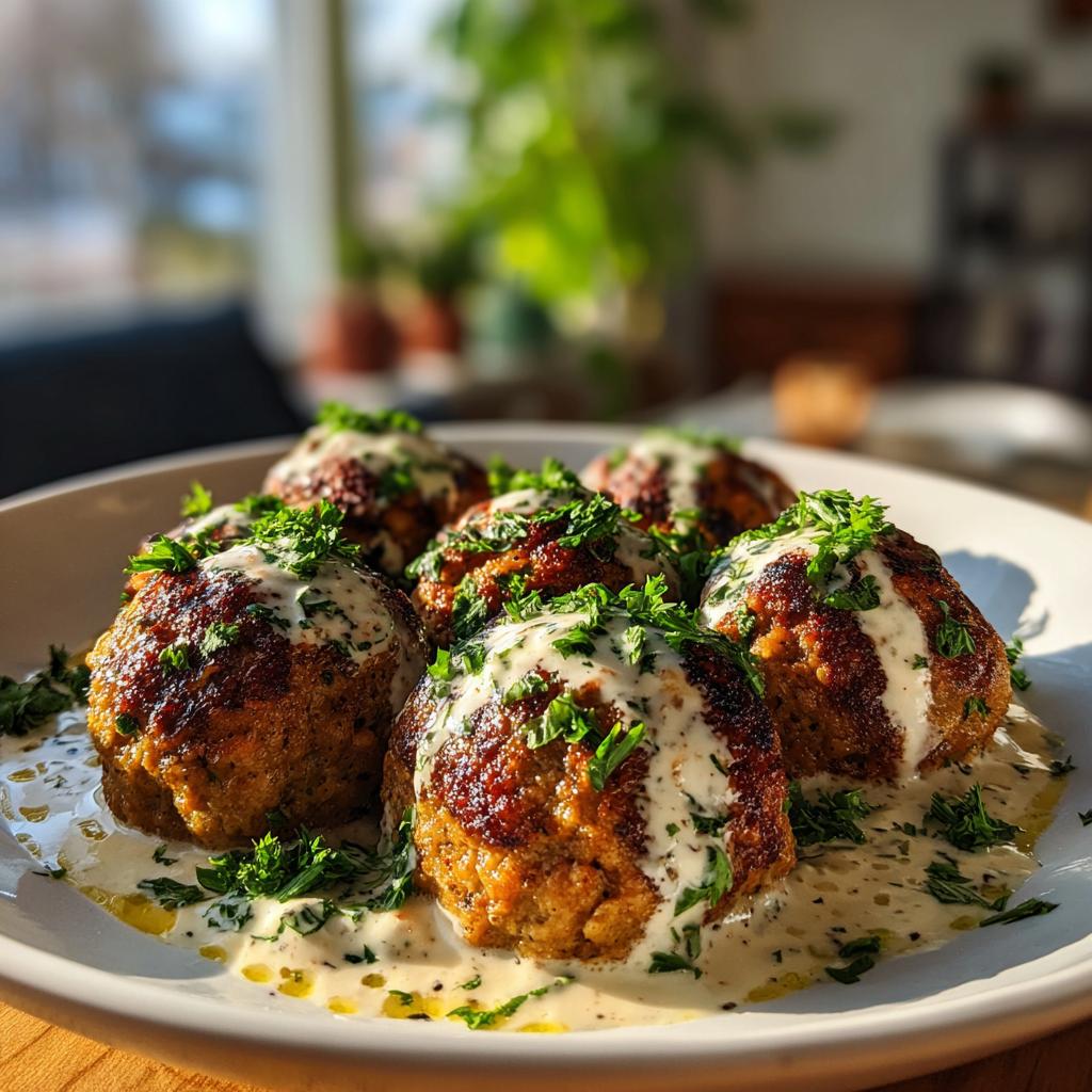 Hähnchen-Kofta mit Knoblauch-Joghurt-Sauce - detail 1