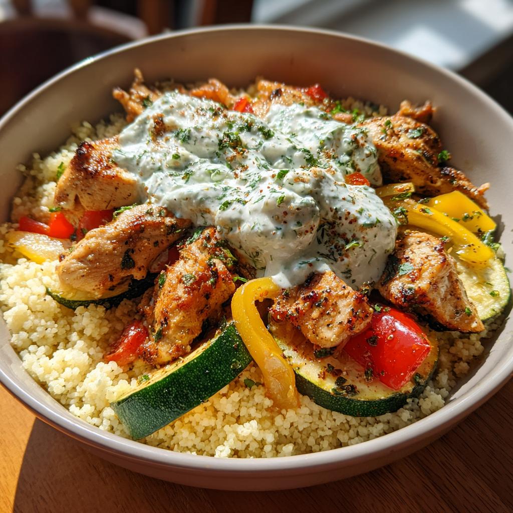 Kräuterhähnchen- und Couscous-Bowls mit Tzatziki - detail 1