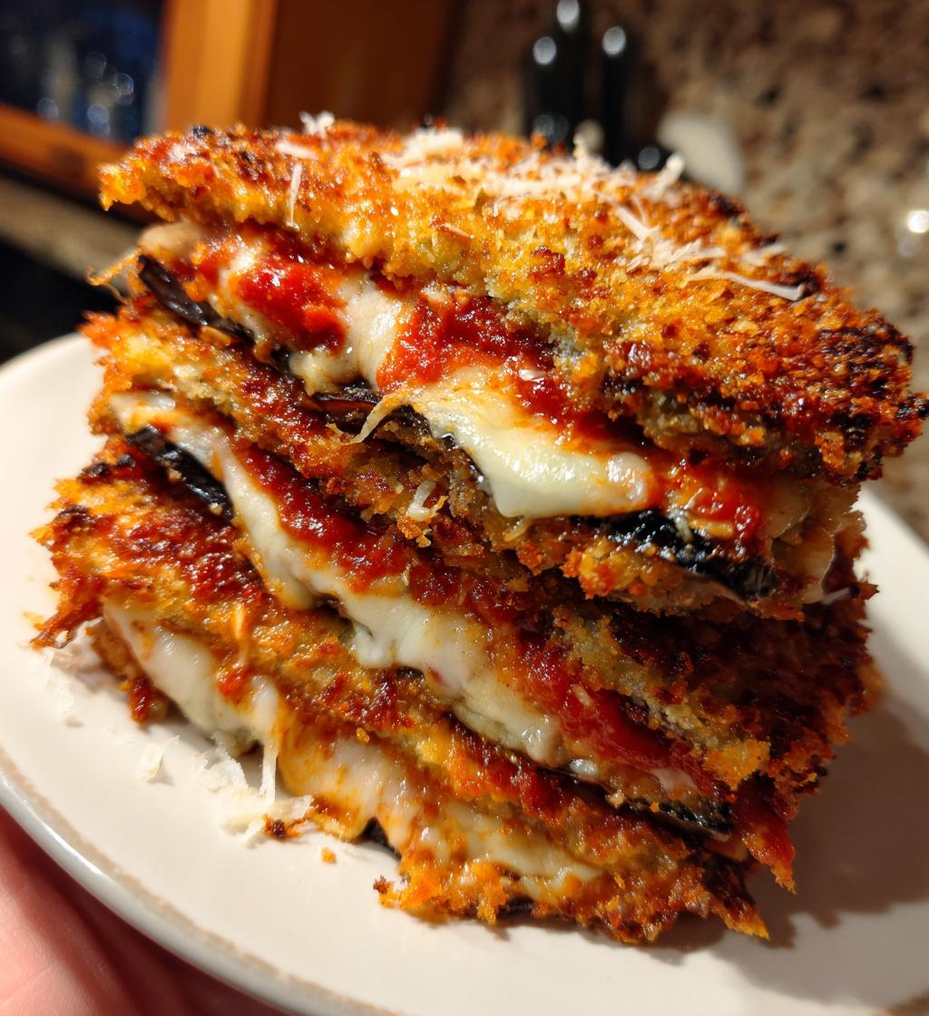 Auberginen-Parmesan aus der Heißluftfritteuse - detail 1