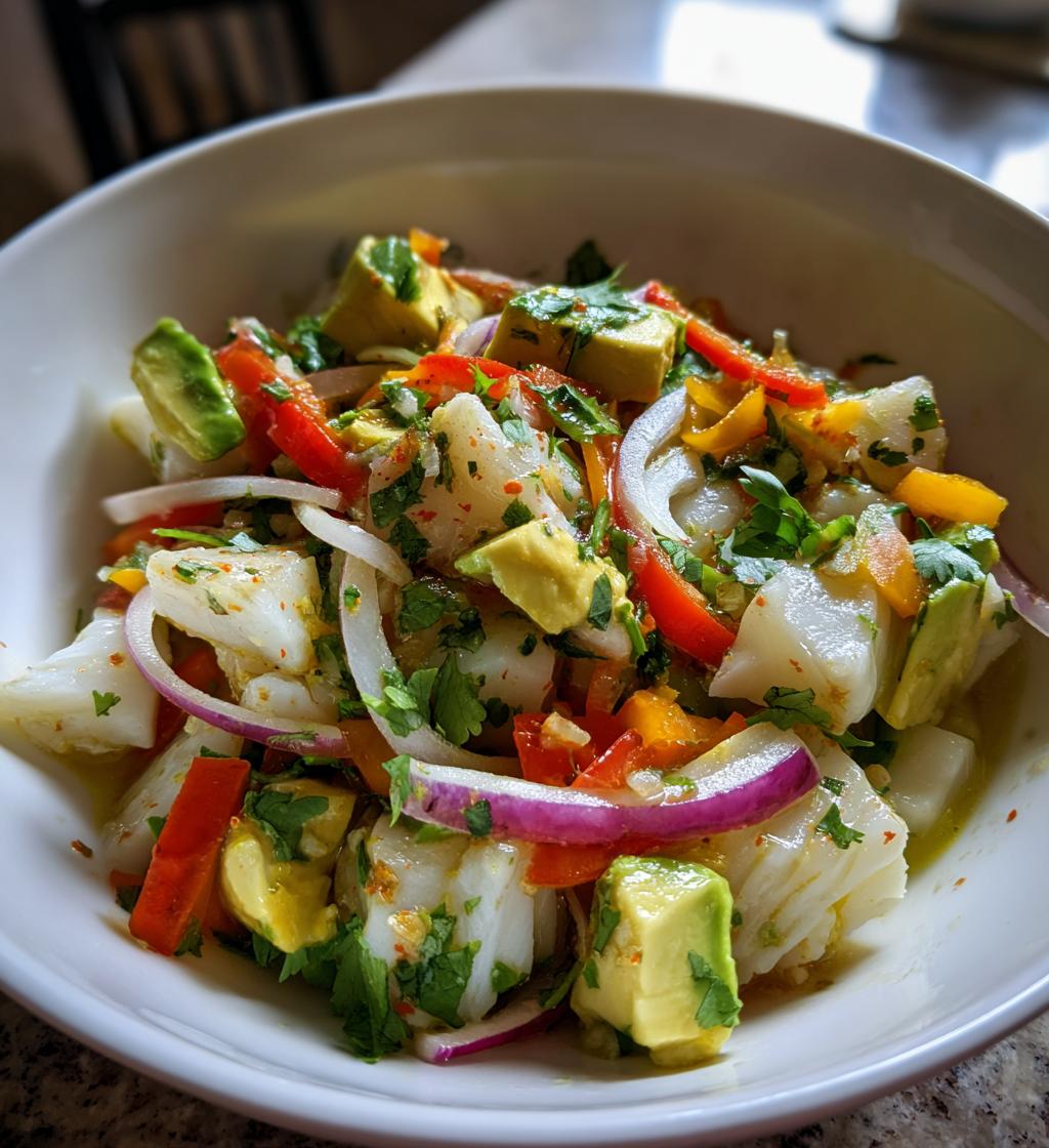 Ceviche-Salat im britischen Stil mit Kabeljau - detail 1