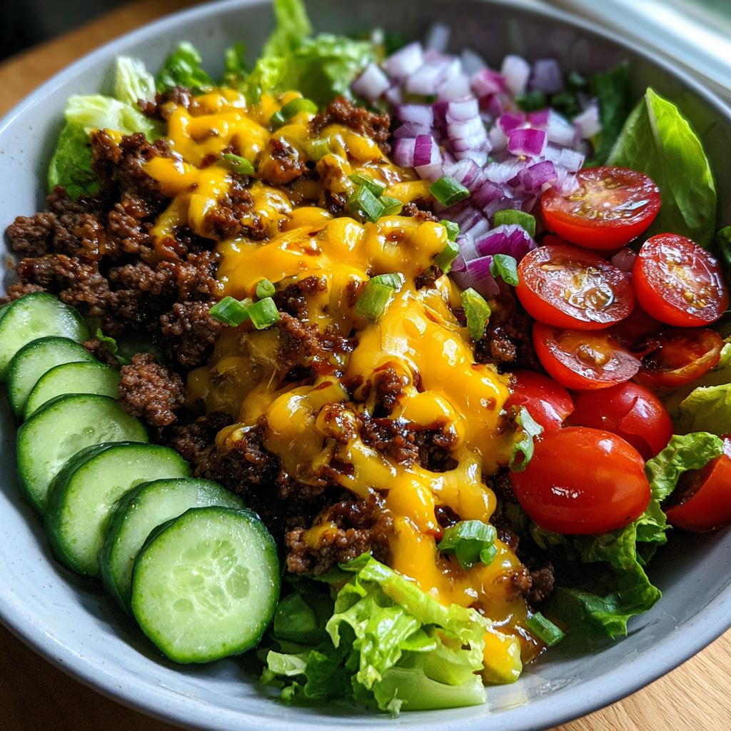 Cheeseburger-Salat - detail 1