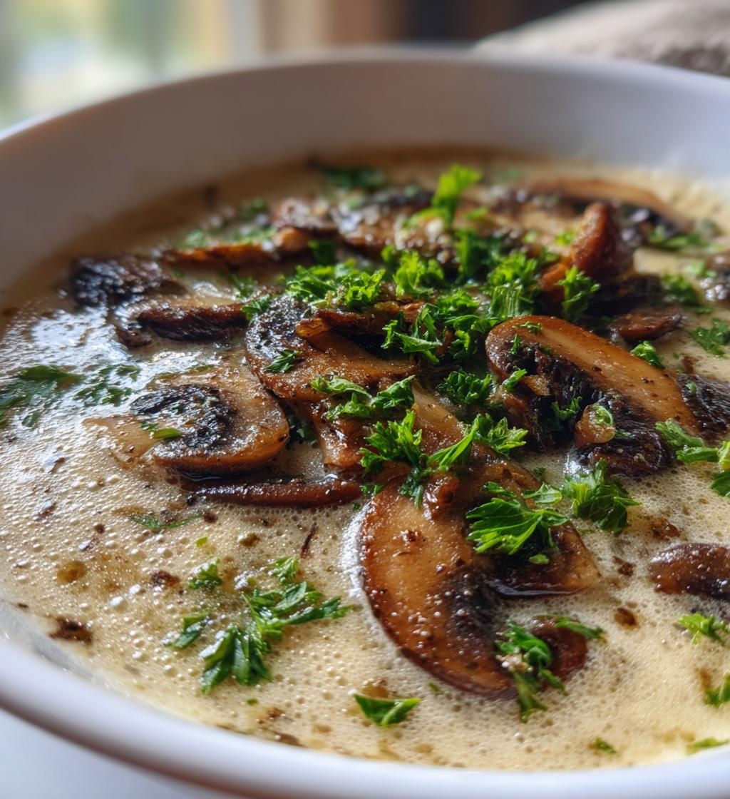 Cremige Champignonsuppe