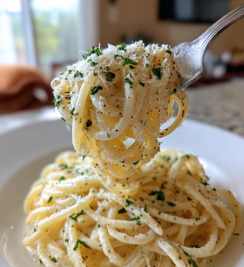 Cremige Knoblauch-Parmesan-Pasta