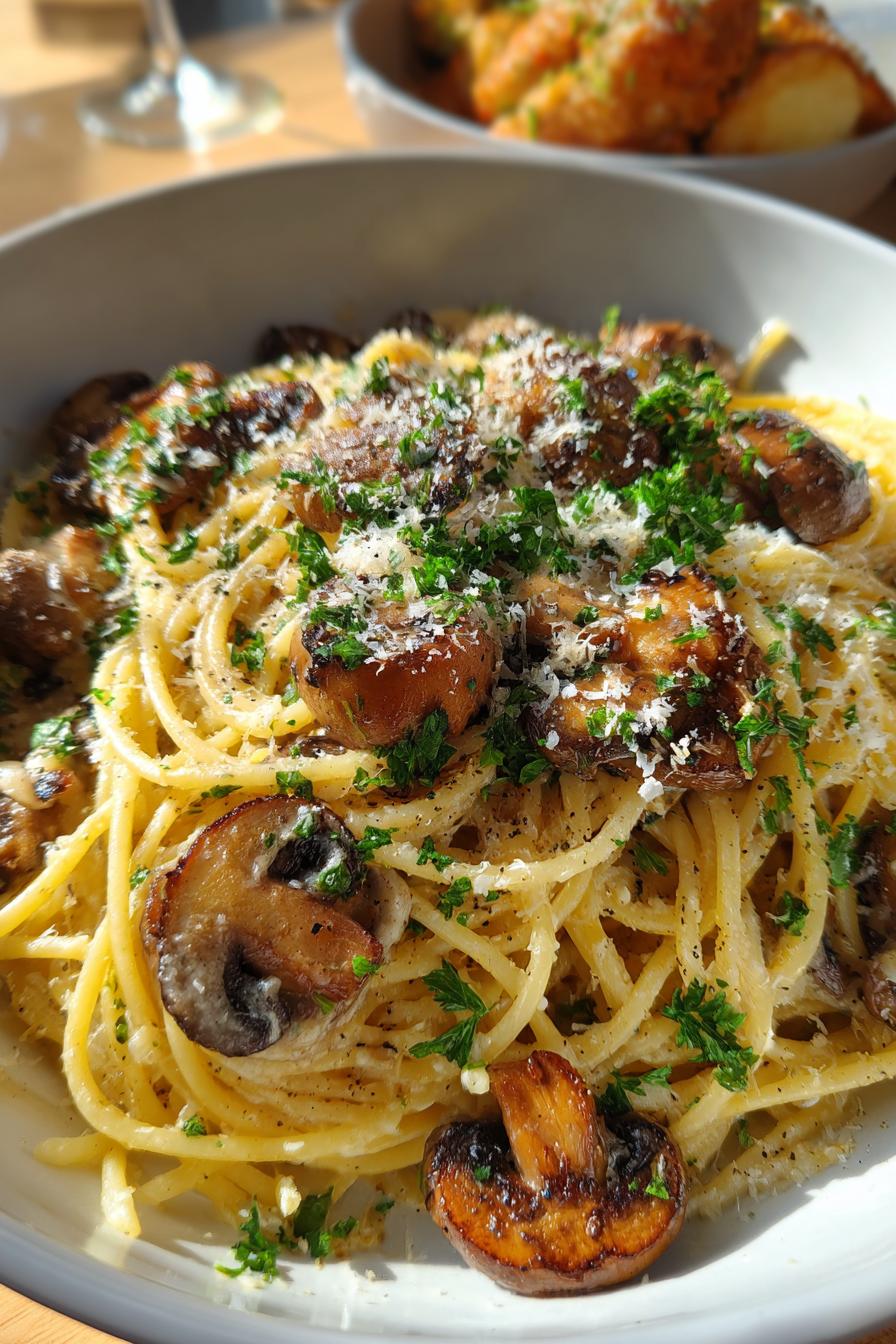 Cremige Pilz-Pasta