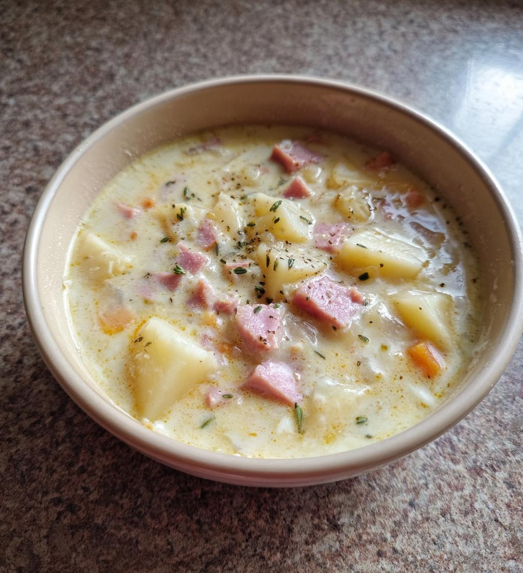 Cremige Schinken- und Kartoffelsuppe - detail 1