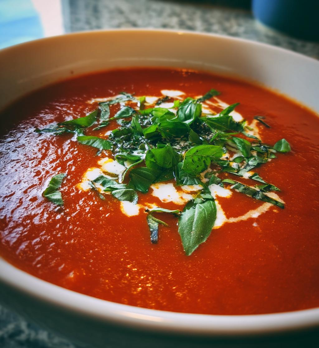 Cremige Tomaten-Basilikum-Suppe - detail 1