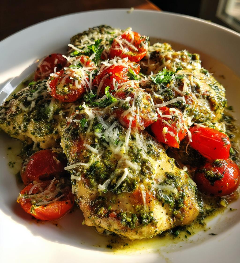 Crockpot Hähnchen Pesto