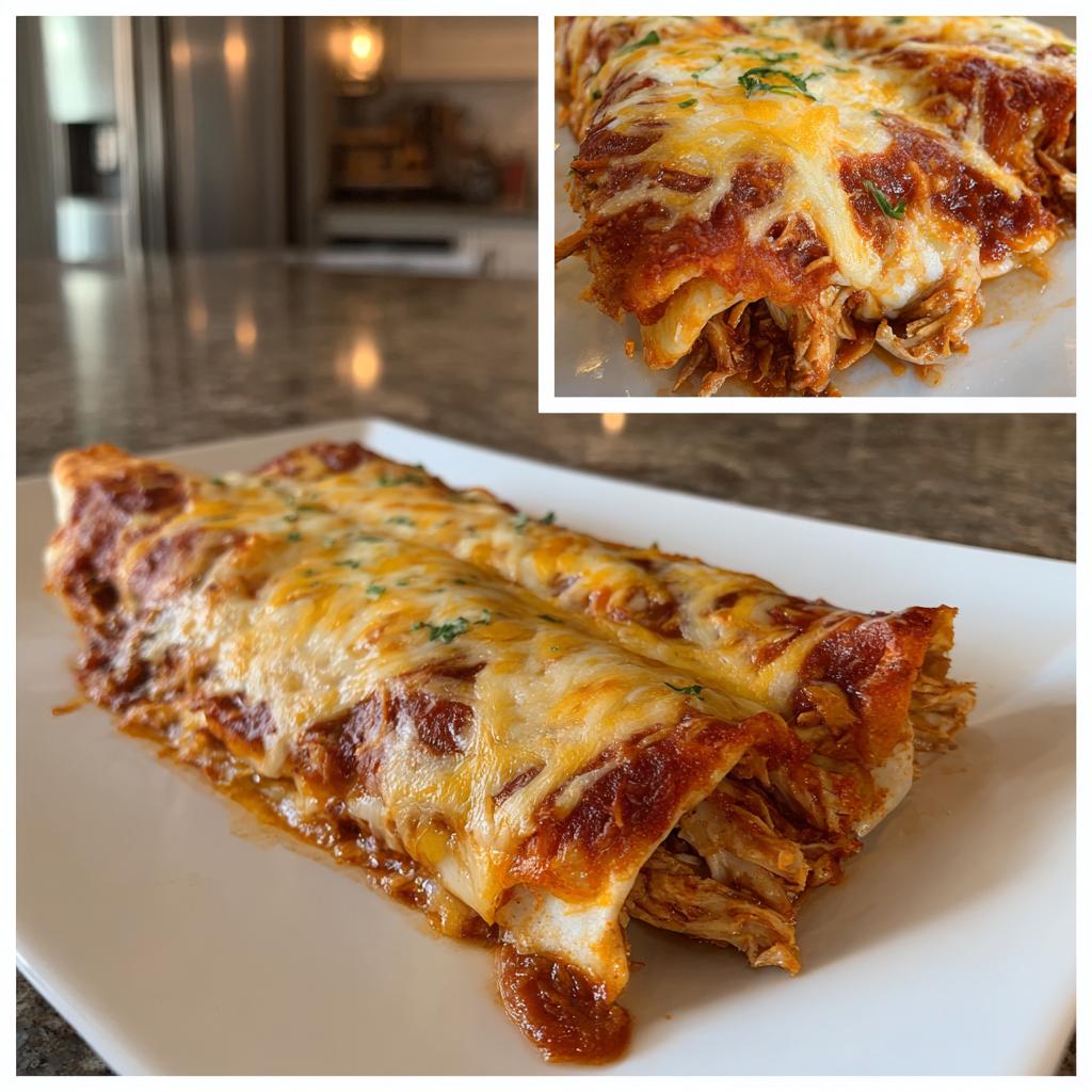 Einfache Hähnchen-Enchiladas