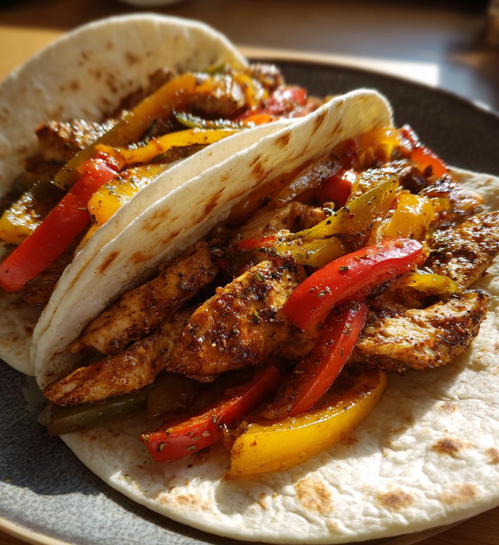 Fajitas mit Hähnchen aus der Heißluftfritteuse