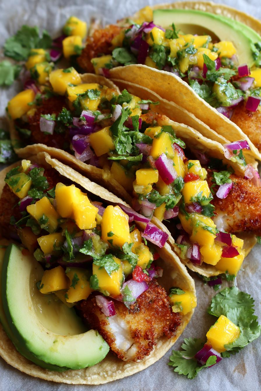 Fisch-Tacos mit Mango-Salsa