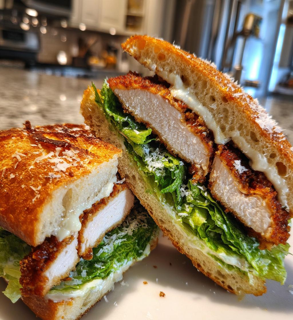 Frittierte Hähnchen-Caesar-Sandwich - detail 1