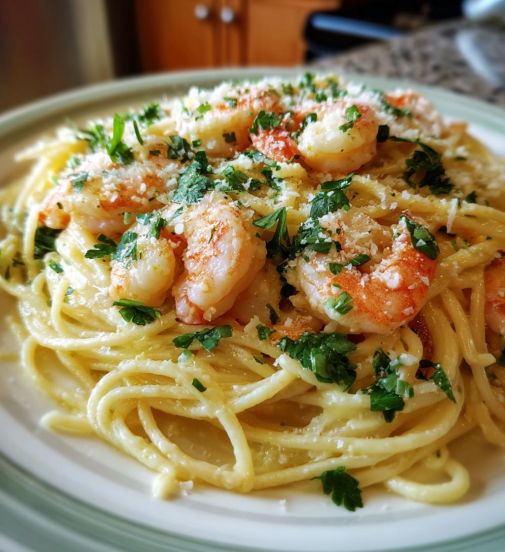 Garnelen Alfredo Pasta