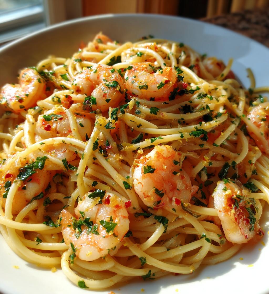 Garnelen Scampi Pasta