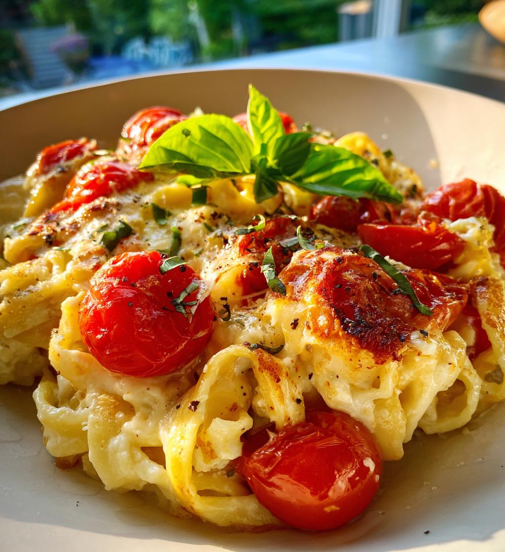 Gebackene Feta-Pasta mit Cherrytomaten